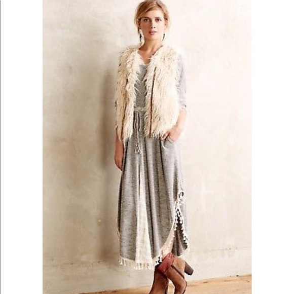 Anthropologie FirstFrost Vest Faux Fur By Hei Hei - Picture 5 of 6